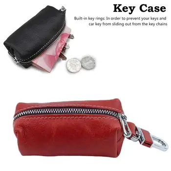 

Genuine Cow Leather Key Bag Small Business Kay Case Women Housekeepers Men Women keychain wallet