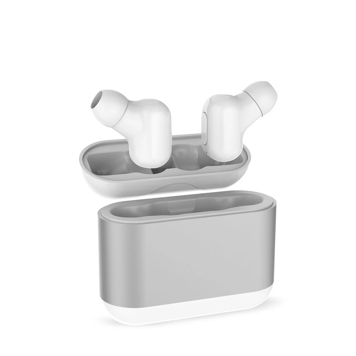 Tws Bluetooth наушники мини невидимые в ухо наушники беспроводные Bluetooth устойчивое наушники мини Bluetooth гарнитура спортивные - Цвет: silver