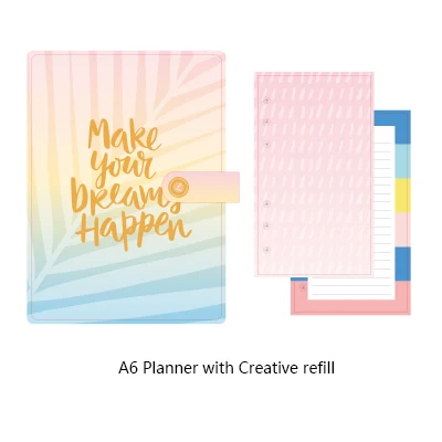 A6 Creative refill Lovedoki Середина лета Листья Блокнот на спирали, дневник Органайзер А5 А6 планировщик творческие подарки офисные и школьные принадлежности - Цвет: A6 Creative refill