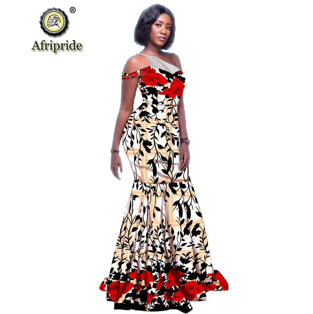 

2019 African Long maxi dresses for women ankara print outfit wedding party dress floral autumn dashiki attire AFRIPRIDE S1925092