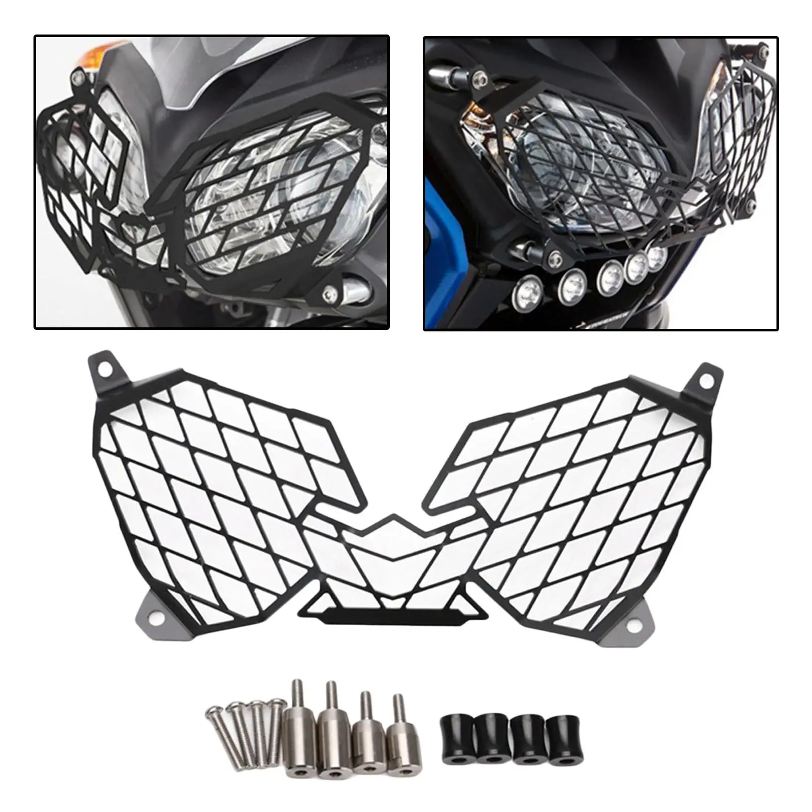 Motorcycle Headlight Grille Guard Headlamp Iron Protector Fit For