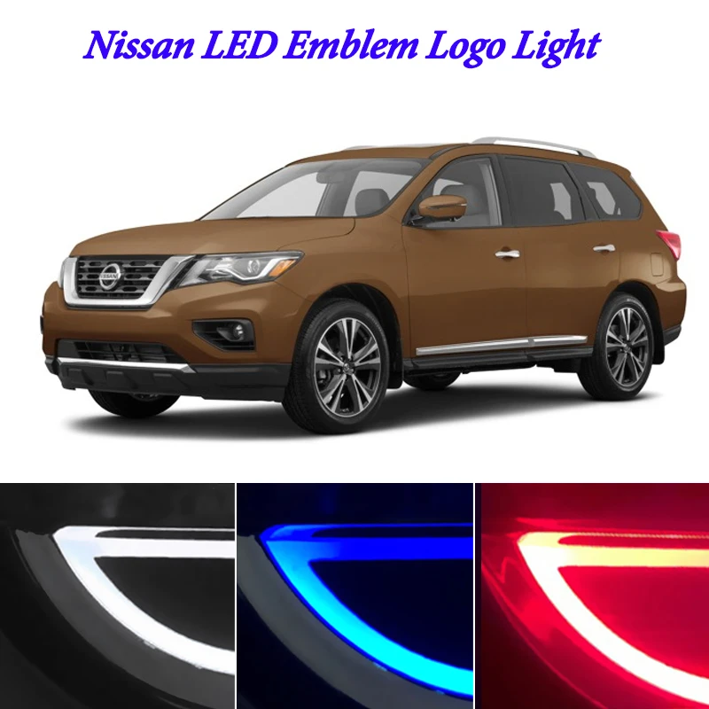 

5D led emblem Badge Logo Light for nissan note leaf x trail t31 navara d40 primera p12 teana j31 j32 LED Emblem Badge Logo Light