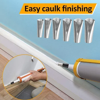 

Perfect Caulking Finisher Kit 14Pcs Caulk Nozzle Applicator Reusable Caulking Finishing Tool YU-Home