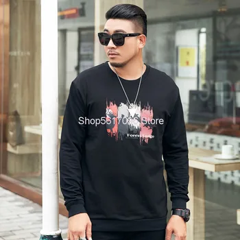 

Plus Fat Plus Size Fat Man Sweater Male Loose GuoSuper Fat Autumn Tide Fat People Autumn Long Sleeve T Shirt