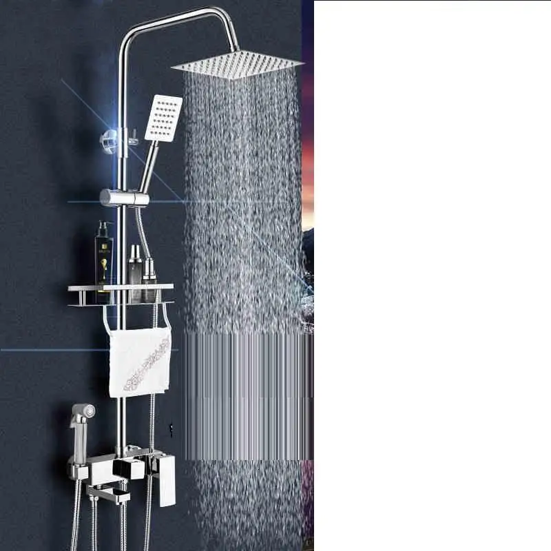 Doccia Regendouche Salle De Bain Douche Painel Doucheset Black Regadera Do Banheiro Eletrico Ducha Chuveiro душ для ванной комнаты