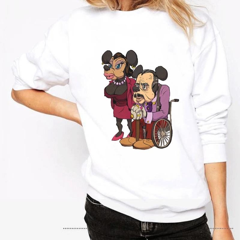 Новые зимние толстовки с принтом Kawaii mouse толстовки для женщин Harajuku толстовка одежда уличная мода хипстер Женская худи