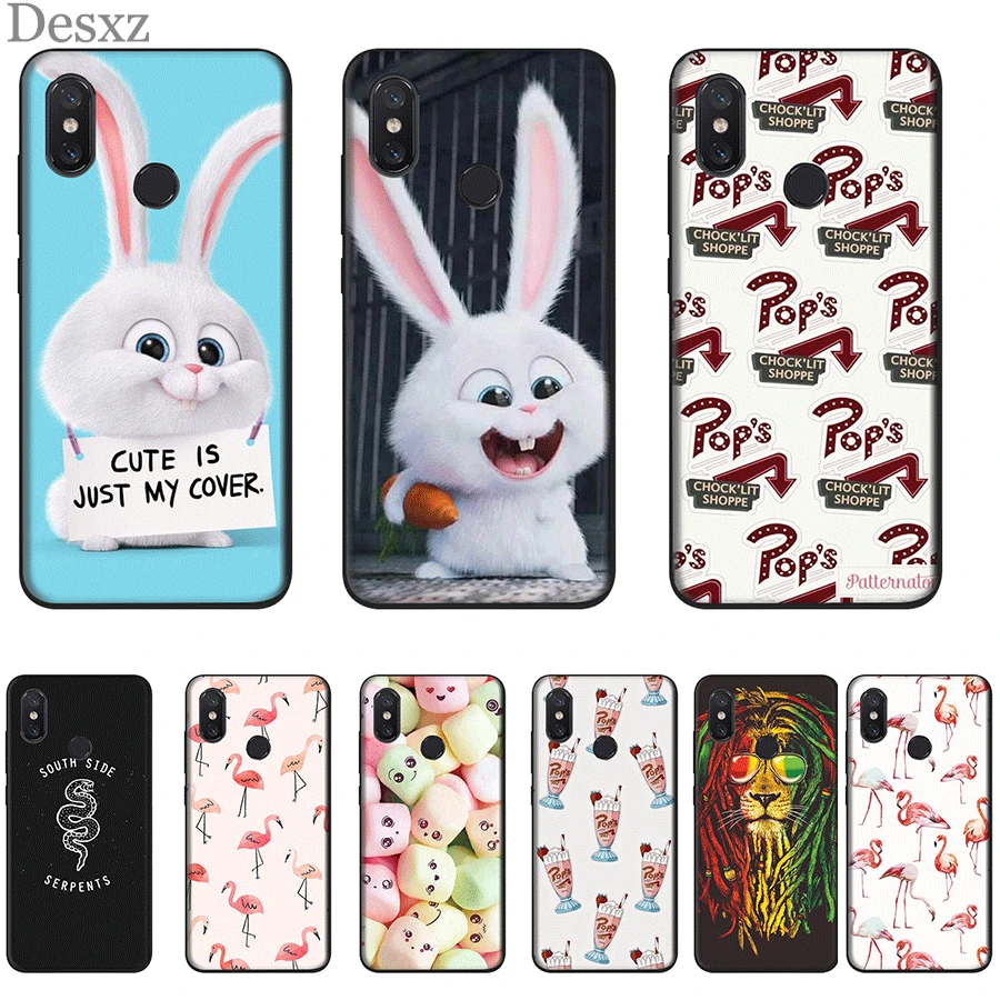 

Mobile Phone Case TPU For Redmi Note 4 4X 5 6 7 Pro 5A Prime Cover Cute White Rabbit