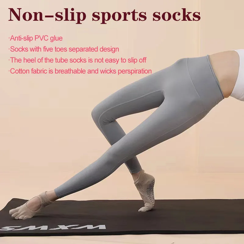 3 pairs Professional yoga socks non-slip five-finger separation design ladies Pilates new breathable and warm sports socks