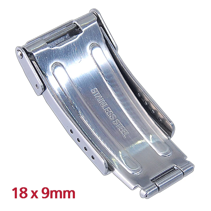 Premium Stainless Steel Buckle Safety Clasp Metal Band Strap Bracelet