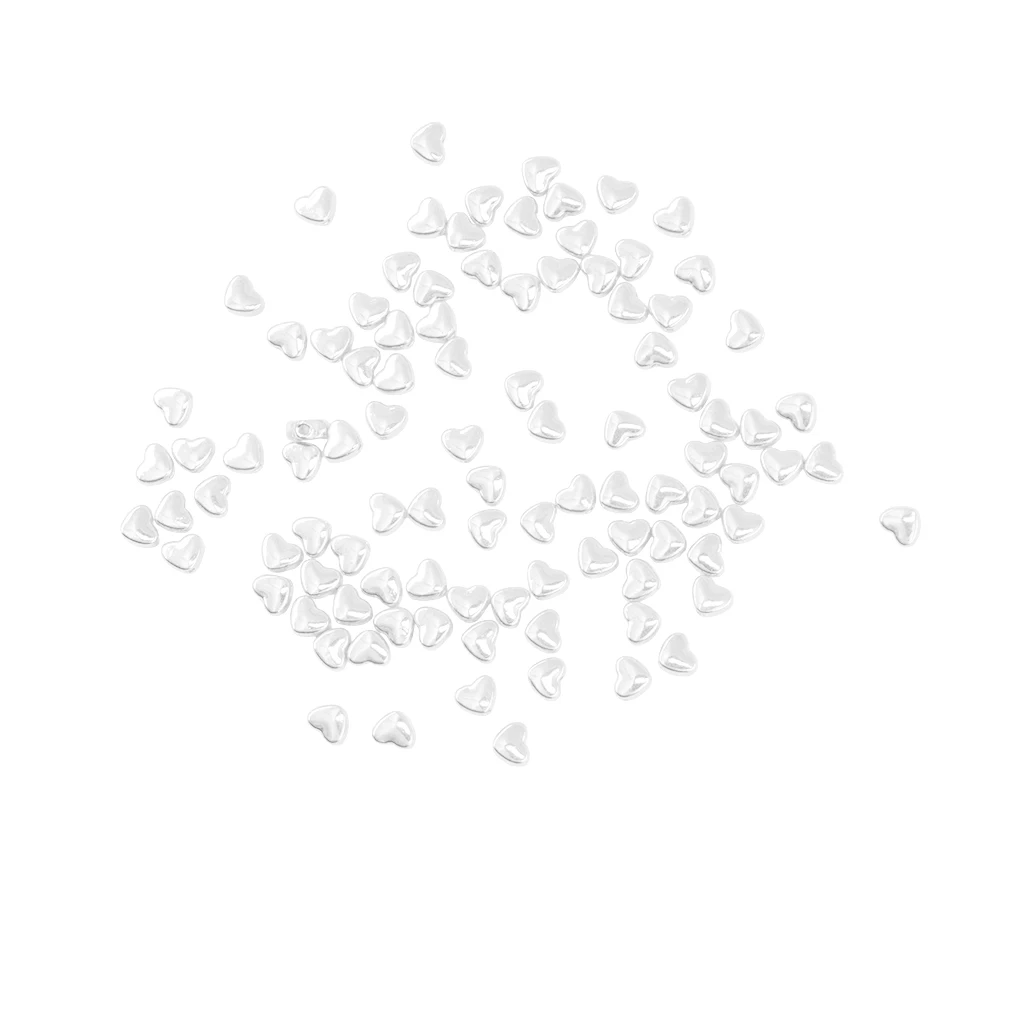 100pcs 5mm Mini Glitter Alloy Love Heart Spacer Loose Beads for Jewelry DIY Making Gold /silver color Colors