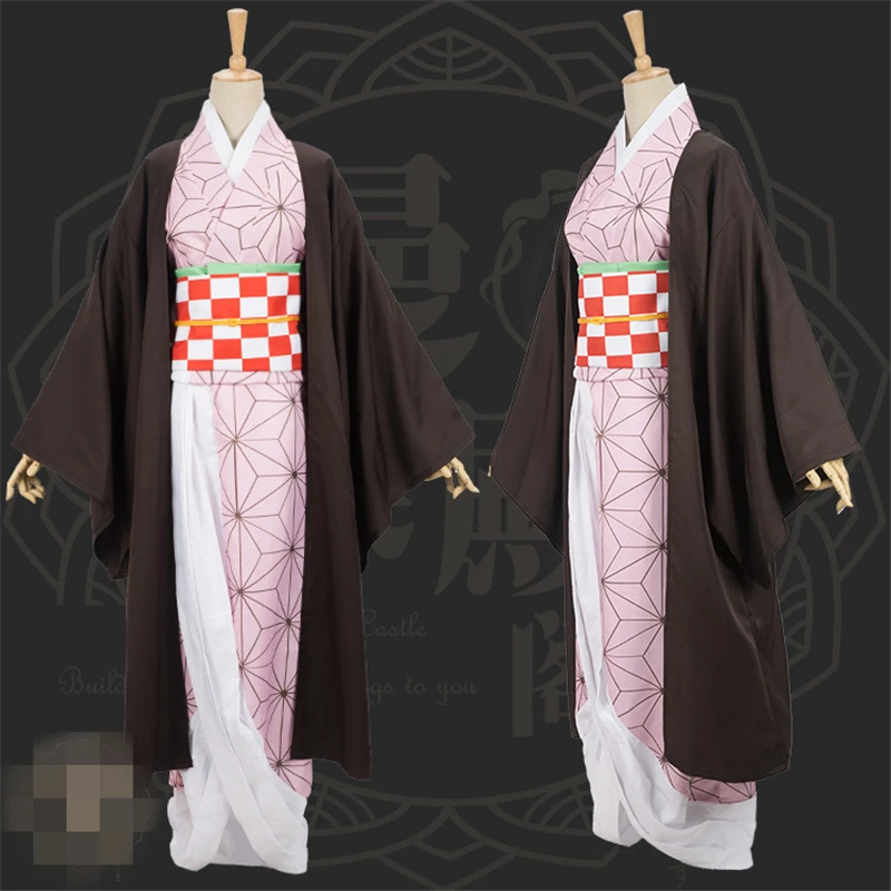Demon Slayer Tanjirou Nezuko Zenitsu Giyuu Shinobu Mitsuri Muichirou Obanai Muzan; костюм для косплея; одежда для всех мужчин; Кимоно