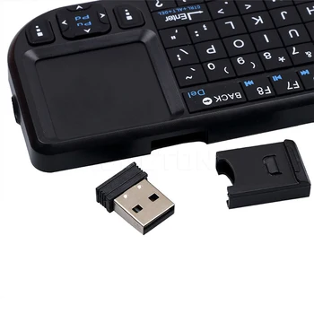 

A8 Fly Mouse TV Backlight Multifunctional Wireless Keyboard 2.4 GHz With Touchpad Handheld Durable ABS Mini USB Receiver