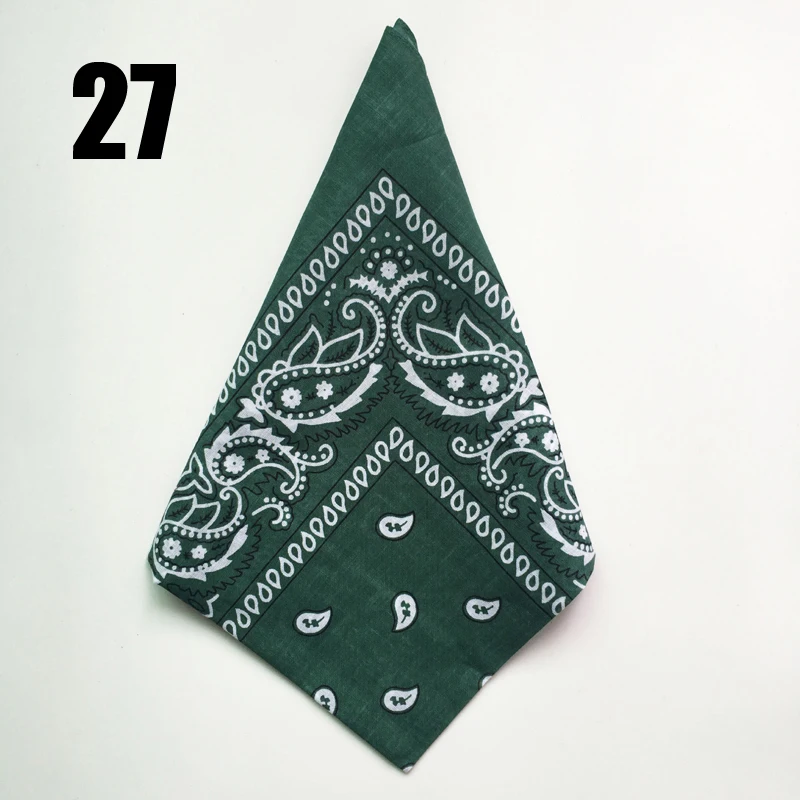 mens scarf for summer Bandana kerchief Unisex Hip Hop Black Hair Band Neck Scarf Sports Headwear Wrist Wraps Head Square Scarves Print Handkerchief male scarf