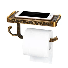 Настенный держатель рулона бумаги Ретро ванная комната полка для хранения легкий алюминиевый диспенсер для салфеток полка для дома