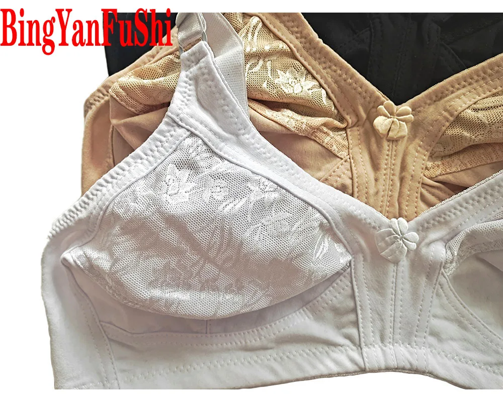 Summer Women Bra Breathable Leisure Intimate Cotton Bralette Minimizer Push Up Bras Adjusted-straps Wireless Comfortable BH C02 3