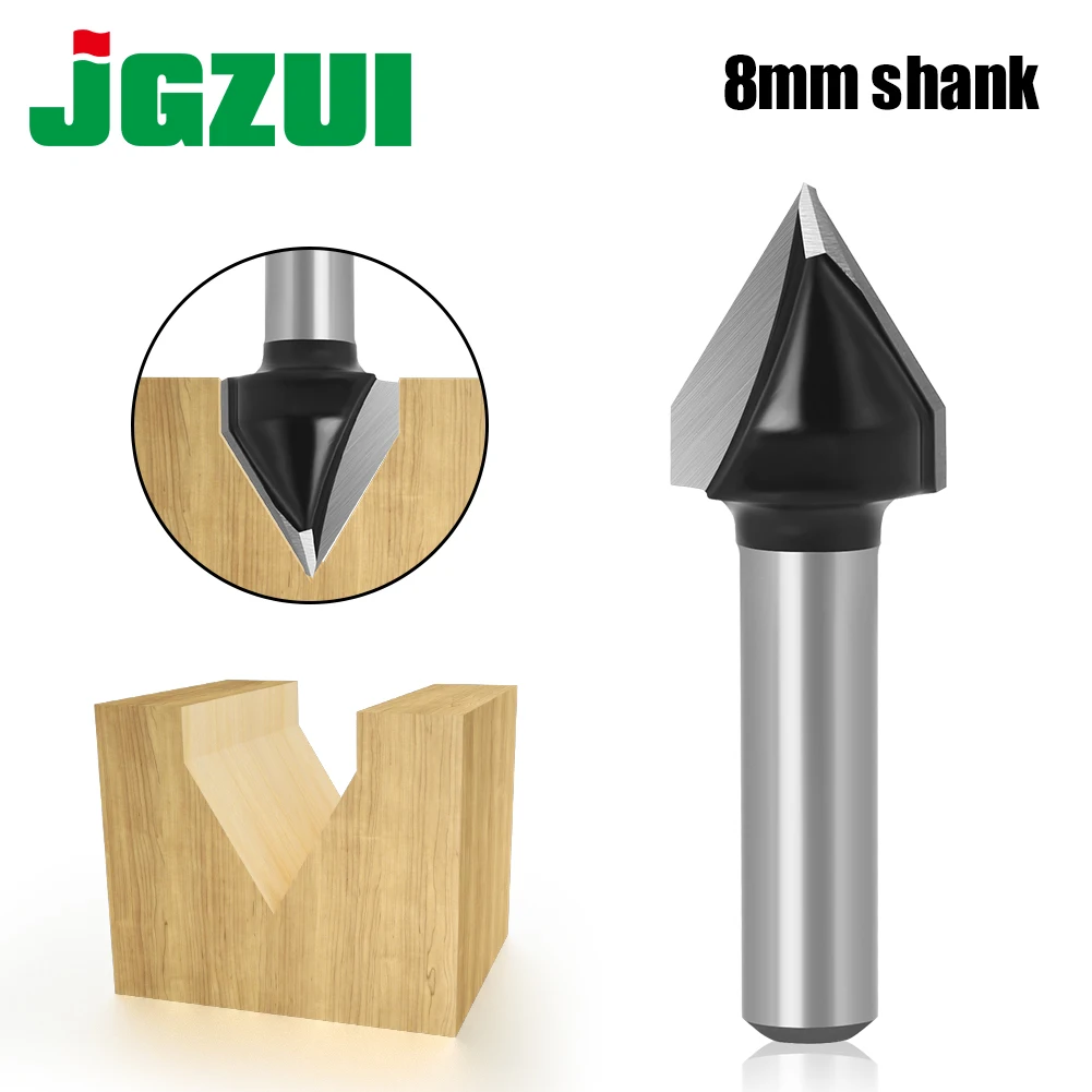 

1pcs 8mm Shank60 wood router bit Straight end mill trimmer cleaning flush trim corner round cove box bits tools