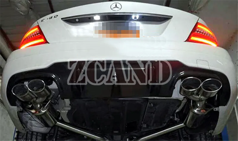 Черный Задний диффузор V style для Mercedes BENZ W204 C63 купе C250 C300 C350 AMG спортивный бампер