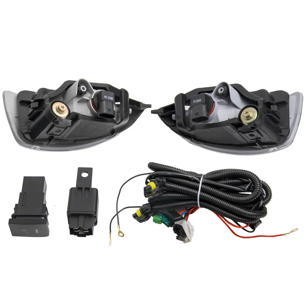 

Пара прозрачных линз для Honda Civic 04-05, противотуманная лампа для бампера + проводка + комплект переключателей