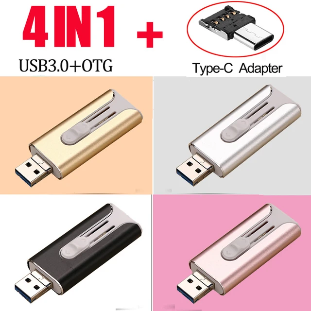 Clé USB 256 Go - Clé USB pour iPhone / iOS / Android 256 Go - Flash Drive 4  en 1