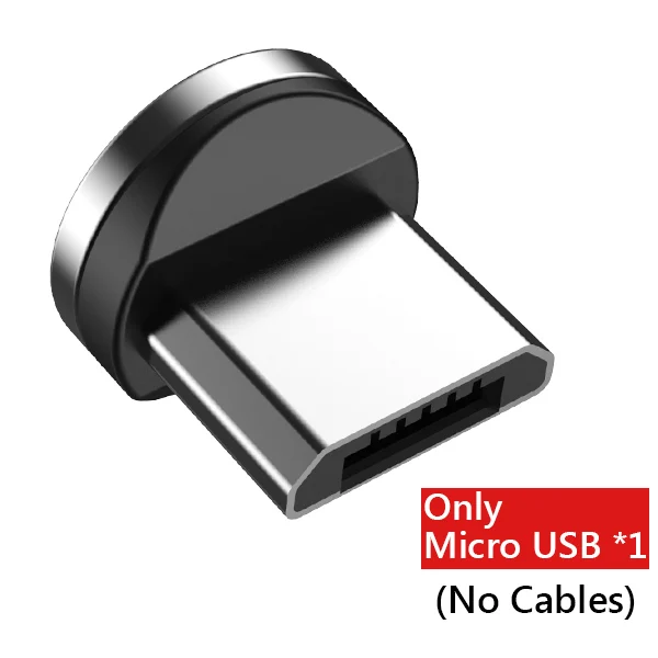 Only Micro Plug ACCEZZ Магнитный кабель для быстрой зарядки светодиодный кабель Micro usb type C для iPhone X 7 8 11 XS samsung Магнитный шнур для Android - Цвет: Only Micro Plug