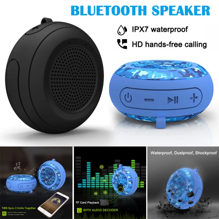 Открытый портативный Bluetooth динамик водонепроницаемый TWS стерео беспроводной динамик Поддержка TF карты PUO88