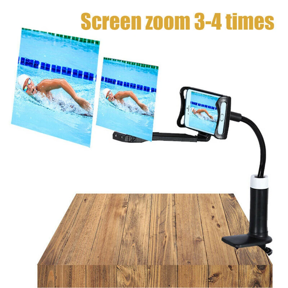 12/8 Inches 20cm phone screen magnifier Lazy Bed Desktop Portable Phone Holder 3d HD Cinema Effect Mobile Phone Screen Amplifier