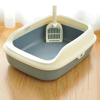 

Large Cat Litter Tray Box Cat Training Toilet Kit Pet Products Sand Box Bedpan Inodoro kattenbak Supply Teddy Bedpan OO50MS