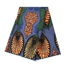 Высококачественная хлопковая голландская настоящая восковая ткань для женщин, платье для вечеринки, швейная набивная Анкара, настоящая нигерийская восковая ткань, 6 ярдов