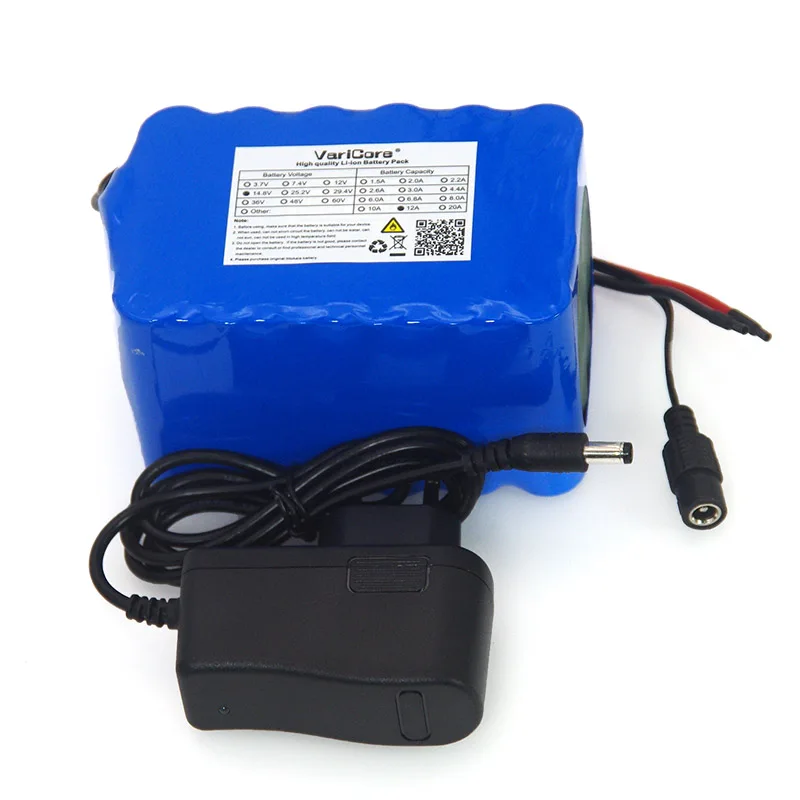 VariCore 14,8 V 12Ah 18650 li-iom батарейный блок для ночной рыбалки, подогреватель шахтерской лампы, усилитель батареи с BMS+ 16,8 V 1A зарядным устройством