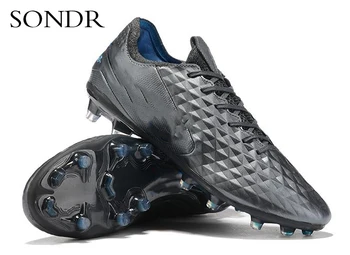 

New Adults Men's Outdoor Soccer Cleats Shoes High Top FG Football Boots Training Sports Sneakers Shoes