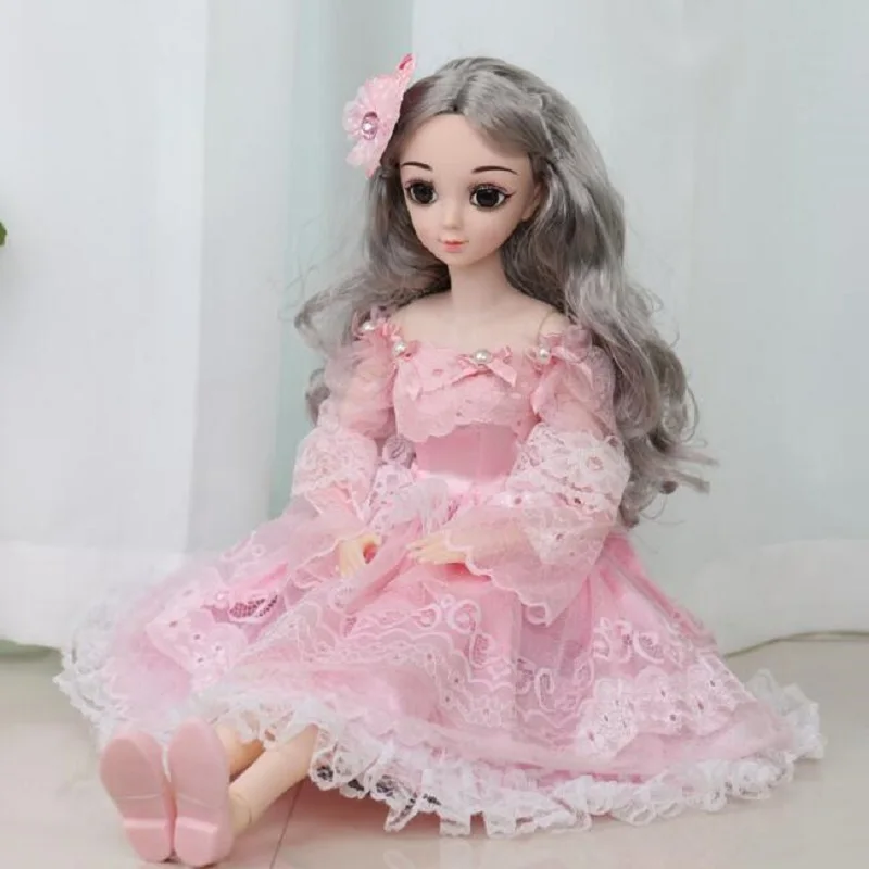 60 см 1/3 BJD кукла с принцессой аксессуары подвижные шарнирные куклы кудрявые волосы свадебное платье Игрушки для девочек подарок AT34