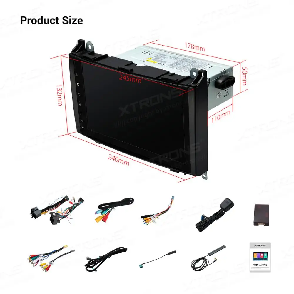Автомобильный радиоплеер XTRONS Android 9 0 GPS OBD DAB для Mercedes Benz B Class W245 A W169 Viano Vito W639 Sprinter W906