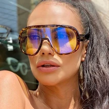 

super big frame one piece sunglasses for women 2020 luxury brand sun glasses men vintage windproof oversized shades female UV400