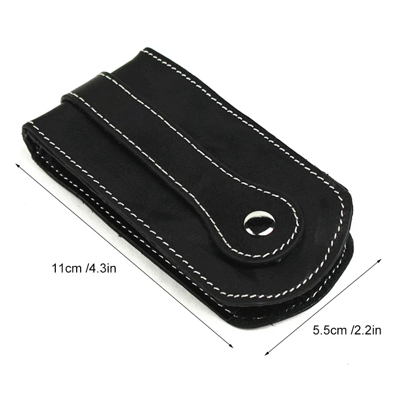 Car Key Holder Case Buckle Genuine Leather Key Housekeeper Wallet Women Trinket EDC Keychain Organizer Pouch Pull-Style Cover