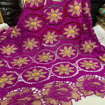 

Latest Guipure water Lace Embroiderey French African Cord Lace Fabric High Quality Nigeria Lace Fabric For Wedding WD122216