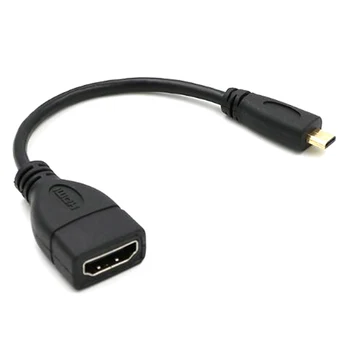 

Up Down Right Left Angled Micro HDMI to HDMI Male to Female adapter connector 10cm for HDTV Type D hdmi micro hdmi cable angle