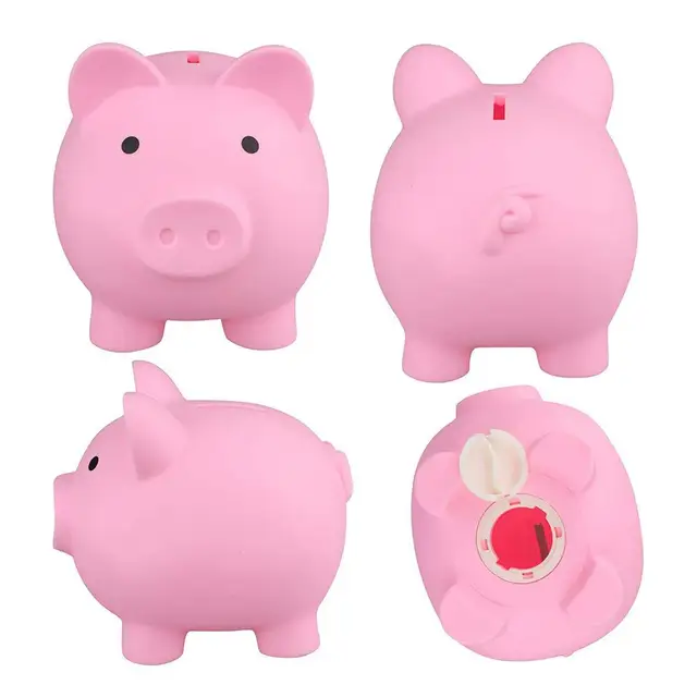 Cute Piggy Bank Plastic Pig Money Bank For Boys Girls Kids Adults Coin Bank Money Box Saving Home Decoration Cartoon Toys 5