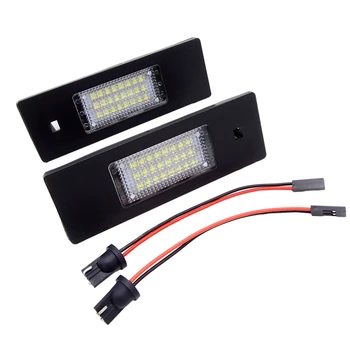 

2 Pcs LED License Number Plate Light White Lamp Kit Canbus Error Free For BMW 1 6 Series E87 E81 E63 E64 E85 E86 F20 F21
