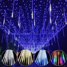 LED Meteor Shower 30CM/50CM Christmas LED String Garland Holiday Strip Light Waterproof Fairy Light for Garden Street Decoration