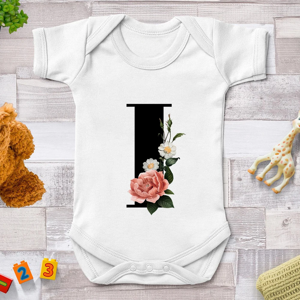 

Summer Toddler Jumpsuits Streetwear Vintage Infant Clothes A-Z New Harajuku Casual Newborn Bodysuit Ropa De Debe Funny Graphic