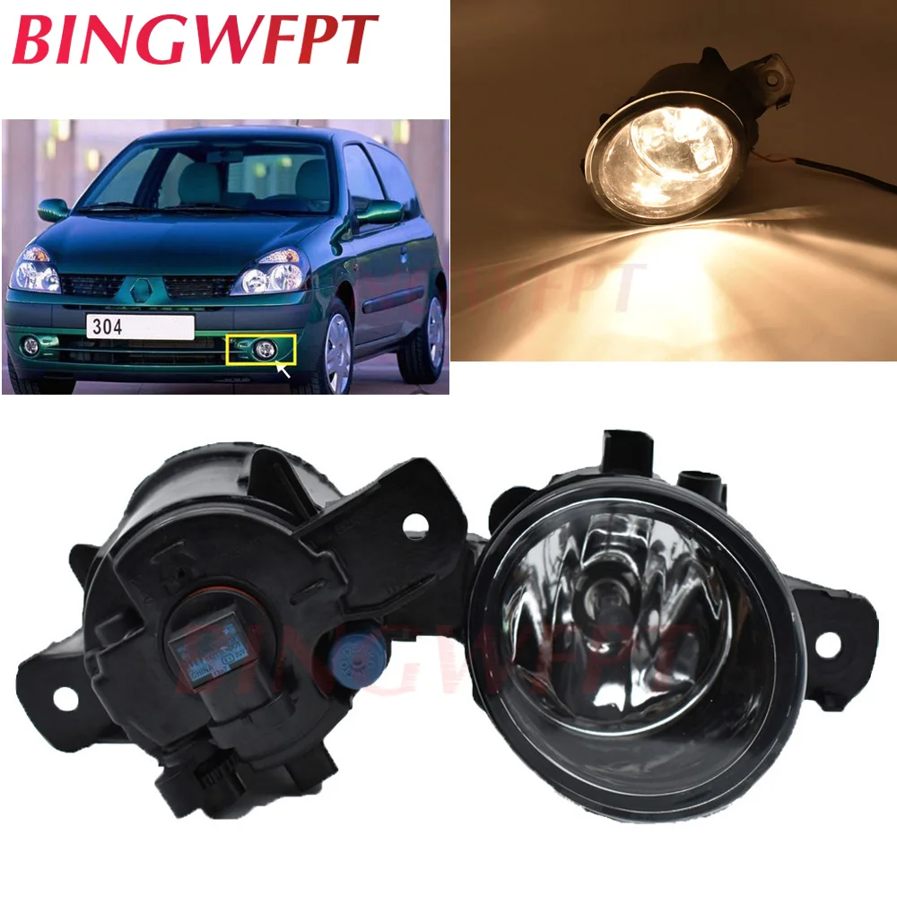 2PCS (right + left) Oval LED Fog Lights H11 Halogen lamps For Renault Clio 2 BB0/1/2_ CB0/1/2 Hatchback 1998-2004 | Автомобили и