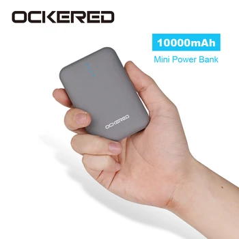 

OCKERED Mini Power Bank 10000mAh Dual USB Portable PowerBank 10000mAh External Battery with Micro Cable For Xiaomi For iphone