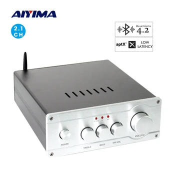 

AIYIMA 2.1 Bluetooth 4.2 Power Amplifier 2SA1943 2SC5200 Subwoofer Amplifiers 68Wx2+150W Sound Amplificador With Speaker Protect