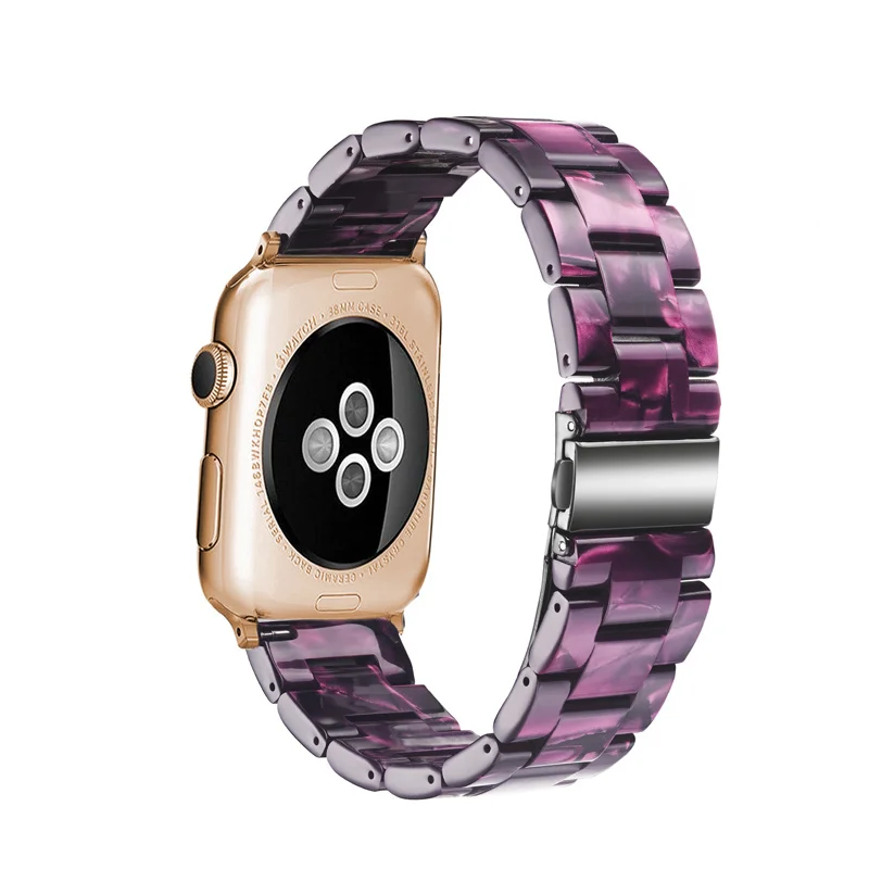 10 Ремешок из искусственной кожи предназначен для Apple Watch Series 4 3 2 1 нержавеющая сталь регулируемый браслет Ремешки для наручных часов 38 мм 40 мм 42 мм 44 мм - Цвет ремешка: 10