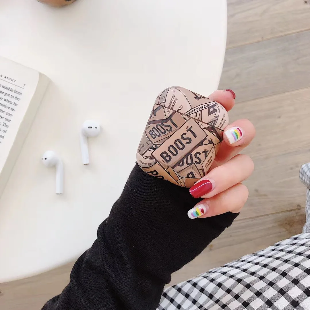 Роскошный спортивный тренд Kanye Omari West BOOST 350 700 V2 жесткие ящики для ПК Apple Airpods 1/2 Беспроводная bluetooth-гарнитура - Цвет: 1