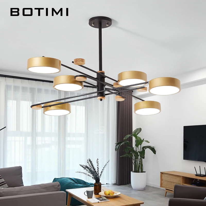 BOTIMI металлический Арт Деко 220 В светодиодный Люстра для гостиной Золотой потолочный блеск серый светильник для спальни домашние комнаты белые люстры