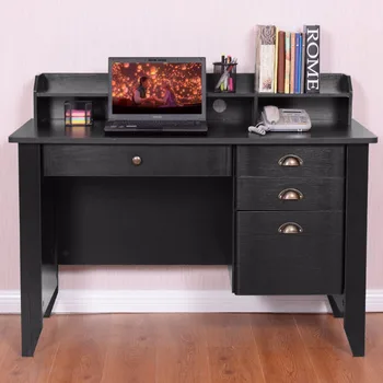 

Computer Desk PC Laptop Writing Table Workstation Student Study Furniture Modern Home Office Table with Drawers HW54474