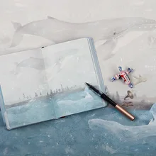 Простой язык стиль и стиль также жду вас жесткий чехол для ноутбука A5 хипстерская цветная Страница Ноутбук настраиваемый оптом