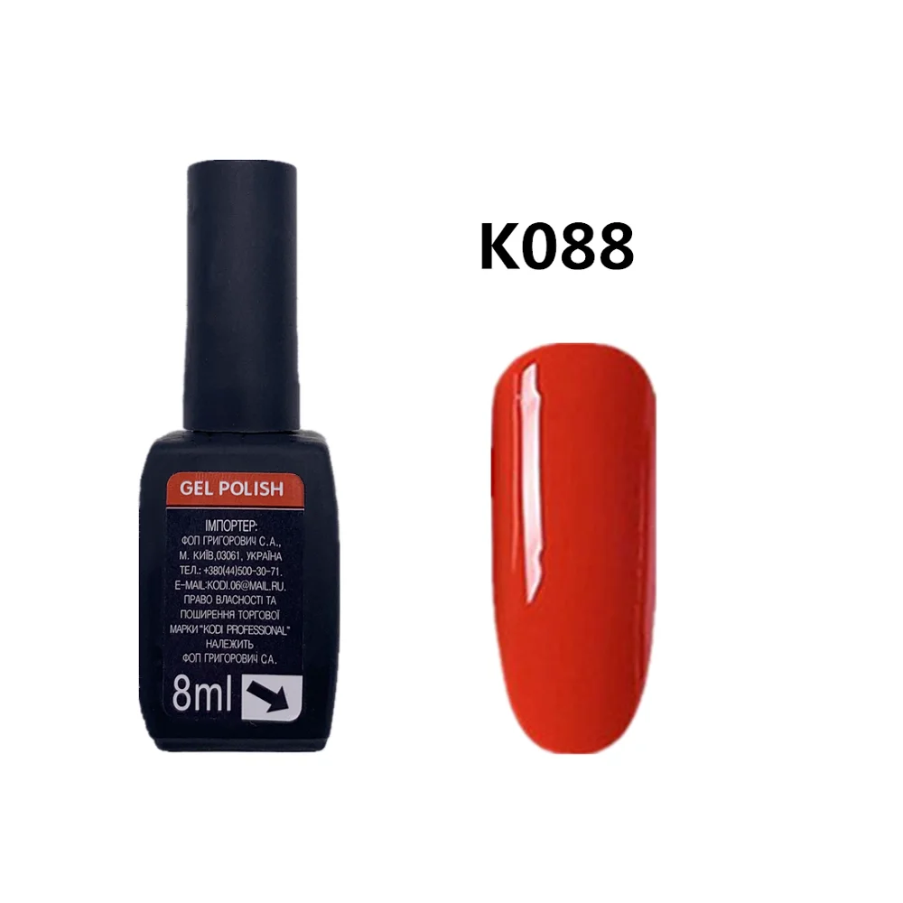 K088 KODI гель 8 мл Гель-лак для ногтей DIY дизайн профессиональный УФ светодиодный лак для ногтей красного цвета Гибридный долговечный гель - Цвет: K088