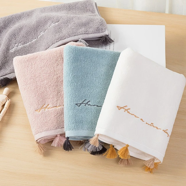 2pcs Cotton Face Towel Kitchen Hand Towel set Absorbent Hotel